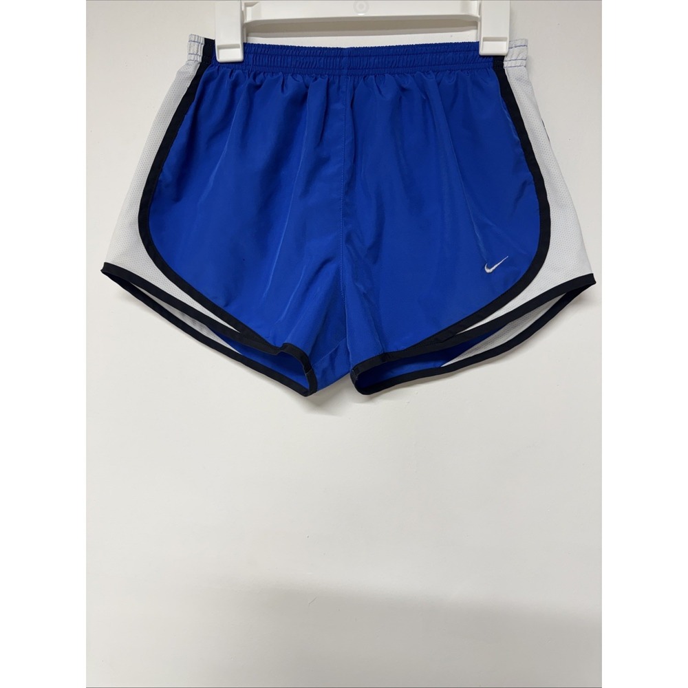 Nike Dri-Fit Shorts Womens Size M Built-in Briefs  Pull-on Athletic Workout Blue